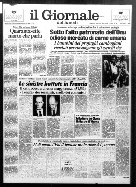 Il giornale nuovo del lunedì